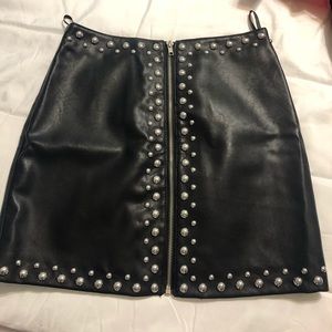 BRAND NEW FOREVER21 HIGH WAISTED LEATHER SKIRT
